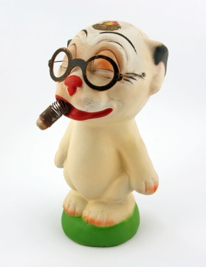 Bonzo with Cigar and Glasses