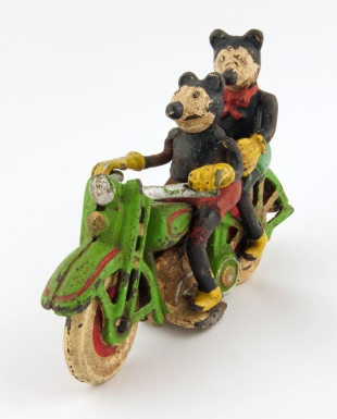 Mickey and Minnie Mouse Riding a Motorcycle