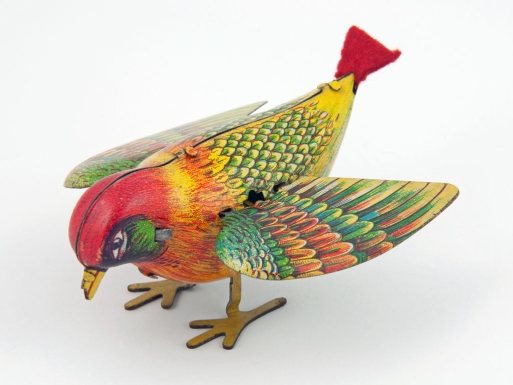 Pecking Bird with Flapping Wings