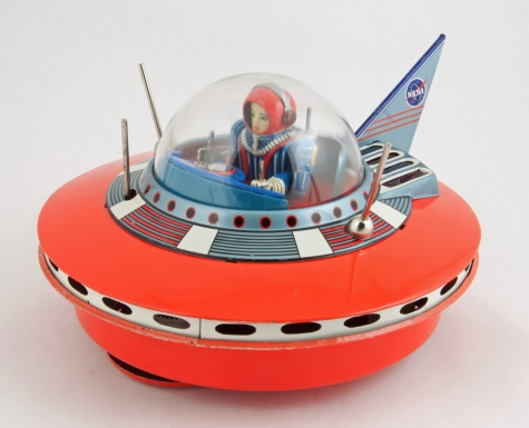 "New Flying Saucer With Space Pilot"
