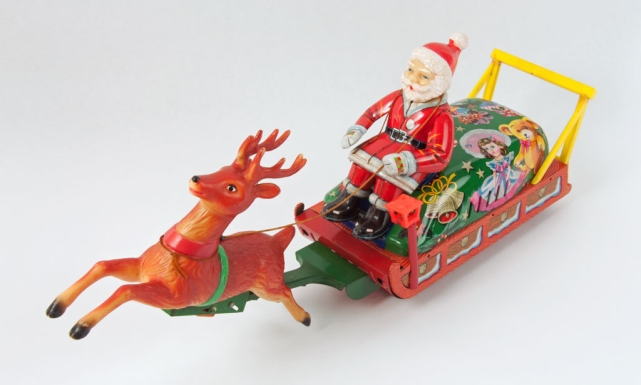 "Santa Claus on Reindeer Sleigh"