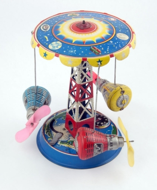 "Space Merry-Go-Round with 3 Mercury Capsules"