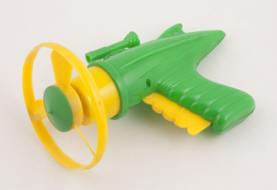 "Flying Saucers and Launcher Gun"
