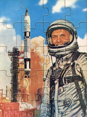 Astronaut and Space Rocket