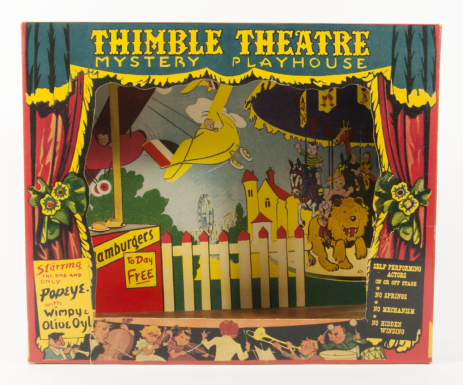 "Thimble Theatre Mystery Playhouse—Starring Popeye, Wimpy, Olive Oyl"