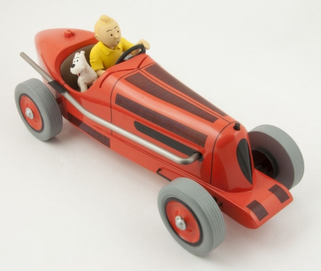 Tintin Driving Sports Car