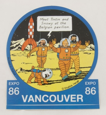 "Meet Tintin and Snowy at the Belgian Pavilion—Expo 86 Vancouver"