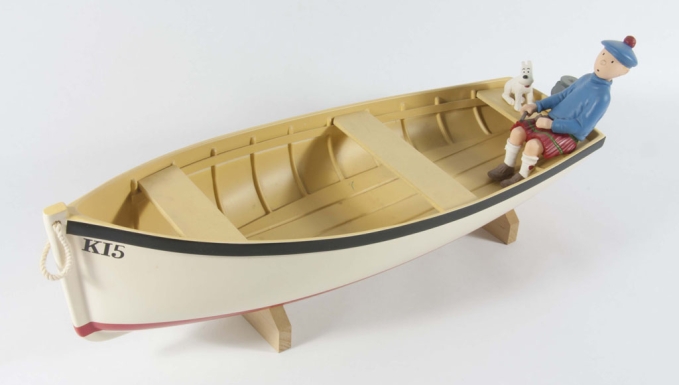 Tintin on Boat