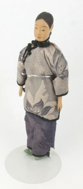 Young Lady with Floral Patterned Blouse