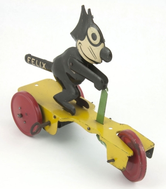 Felix the Cat Riding a Scooter