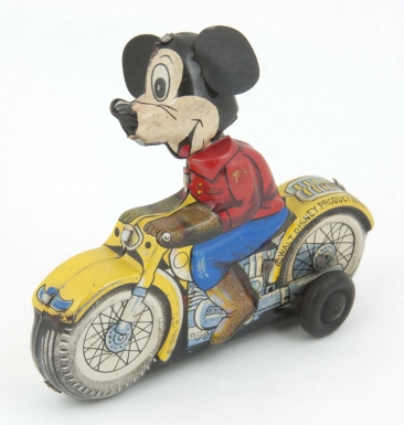 Mickey Mouse Riding a Motorcycle