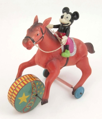 Mickey Mouse Riding a Horse