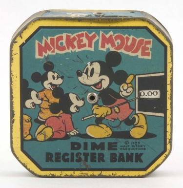 "Mickey Mouse Dime Register Bank"