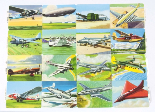 Aircraft Trading Cards Sheet