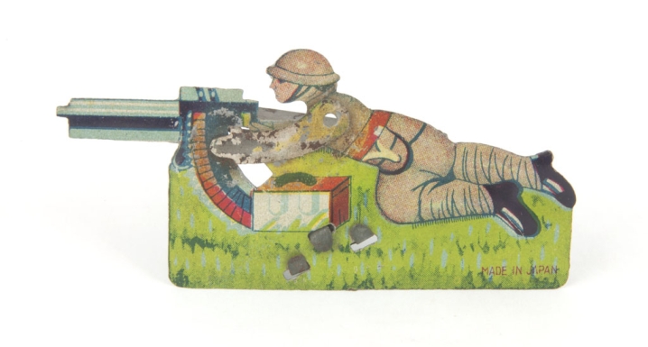 Soldier Firing Machine Gun