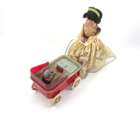 Lady Pushing Pram
