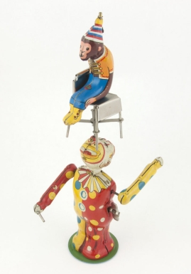 "Clown Juggler with Monkey"