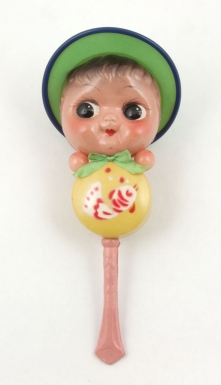 Doll's Head Baby Rattle