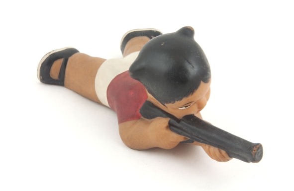 Communist Girl Firing Rifle