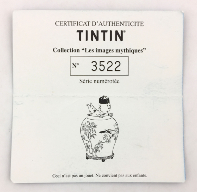 Tintin and Snowy Vase—Les Images Mythiques
