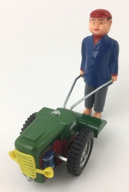 Farmer with Walking Tractor
