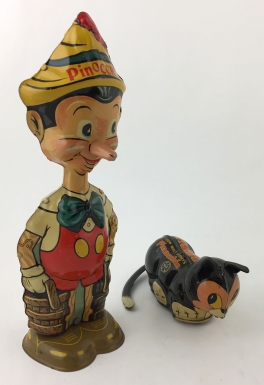 "Pinocchio and his Famous Pet Figaro the Roll-Over Cat"
