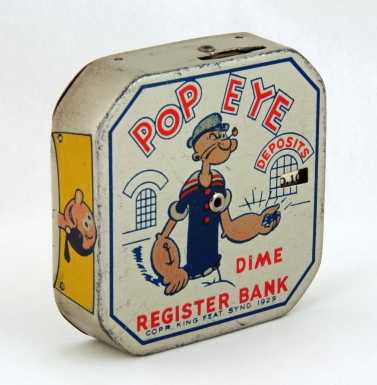 "Popeye Dime Register Bank"