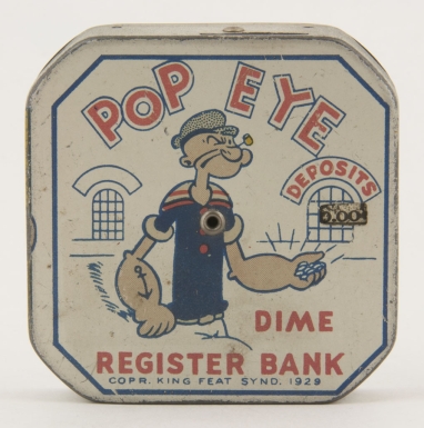 "Popeye Dime Register Bank"