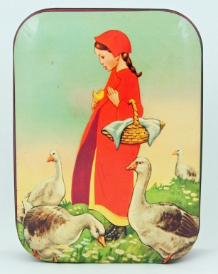 Red Girl Feeding Geese
