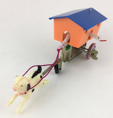 "Goose Driving Dog Cart"